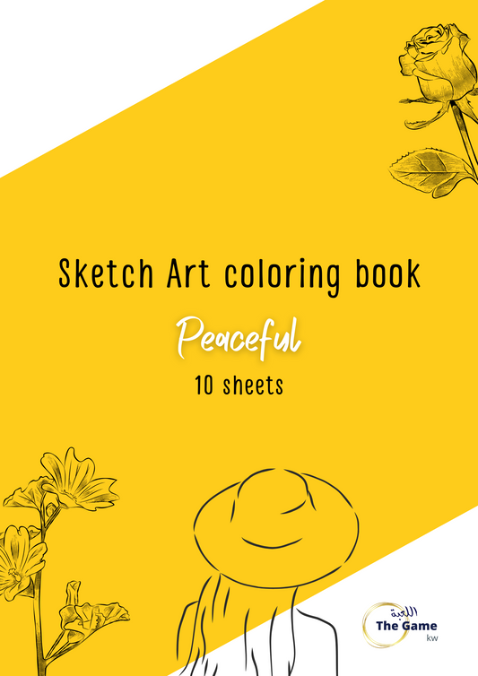 Sketch art coloring book (peacful)